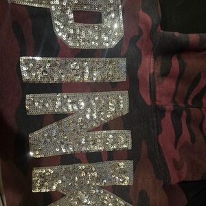 PINK Victoria's Secret Camouflage Sequin Hoodie